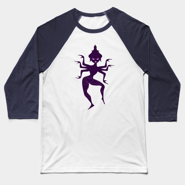 Durga Dancing Figure Baseball T-Shirt by skipperjeff